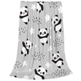 thumbnail image 2 of Bingfone Pandasbetween Clouds And Stars Print Flannel Fleece Blanket Throw Blanket For Bed,Sofa,Couch,Travel,Camping(80"X60"), 2 of 9