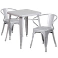 thumbnail image 2 of Flash Furniture 3 Piece Square Metal Bistro Dining Set in Orange, 2 of 9