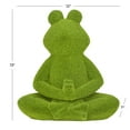 thumbnail image 3 of DecMode 7"W, 13"H MGO Eclectic Frog Garden Sculpture, Green, 1-Piece, 3 of 7