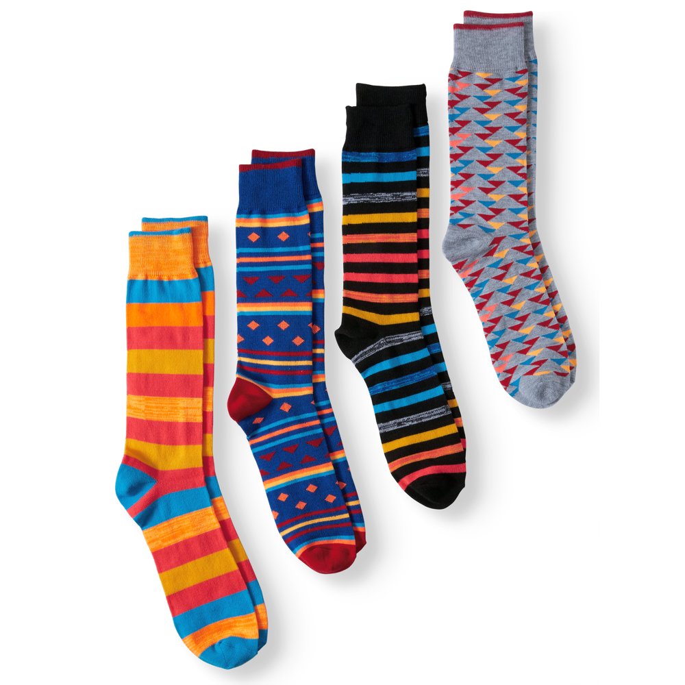 Men's Fashion Crew Socks 4Pack