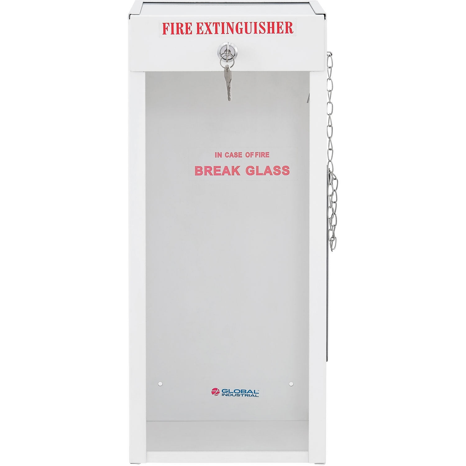 Global Industrial Fire Extinguisher Cabinet Surface Mount Lockable Fits 2-1/2-5