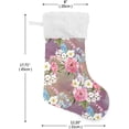 thumbnail image 2 of Coolnut 17.7 Inch Christmas Stockings, 2 PCS Peony Presonalized Large Stocking Sock for Family Holiday Xmas Party Decorations, 2 of 7