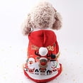thumbnail image 4 of Sudadera con capucha para perros y gatos, abrigo cálido de otoño e invierno para mascotas, ropa navideña de algodón para perros con botones, mono para perros pequeños para exteriores (XL), 4 of 5