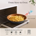 thumbnail image 3 of Gotham Steel 9.5 Inch Copper Non Stick Frying Pans, Ceramic Non Toxic Frying Pans Nonstick Skillet, Lightweight, Stay Cool Handle, Oven and Dishwasher Safe, 3 of 8