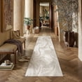 thumbnail image 3 of BERTHMEER 2'x6' Abstract Runner Rugs for Hallways Bathroom Bedroom Entryway Entrance Kitchen Washable Non Slip Modern Contemporary Distressed Indoor Runner Rugs,Beige, 3 of 7