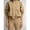 Khaki, variant on Stand-up collar zip-up bomber jacket, stylish casual loose-fitting windbreaker, long-sleeved outerwear