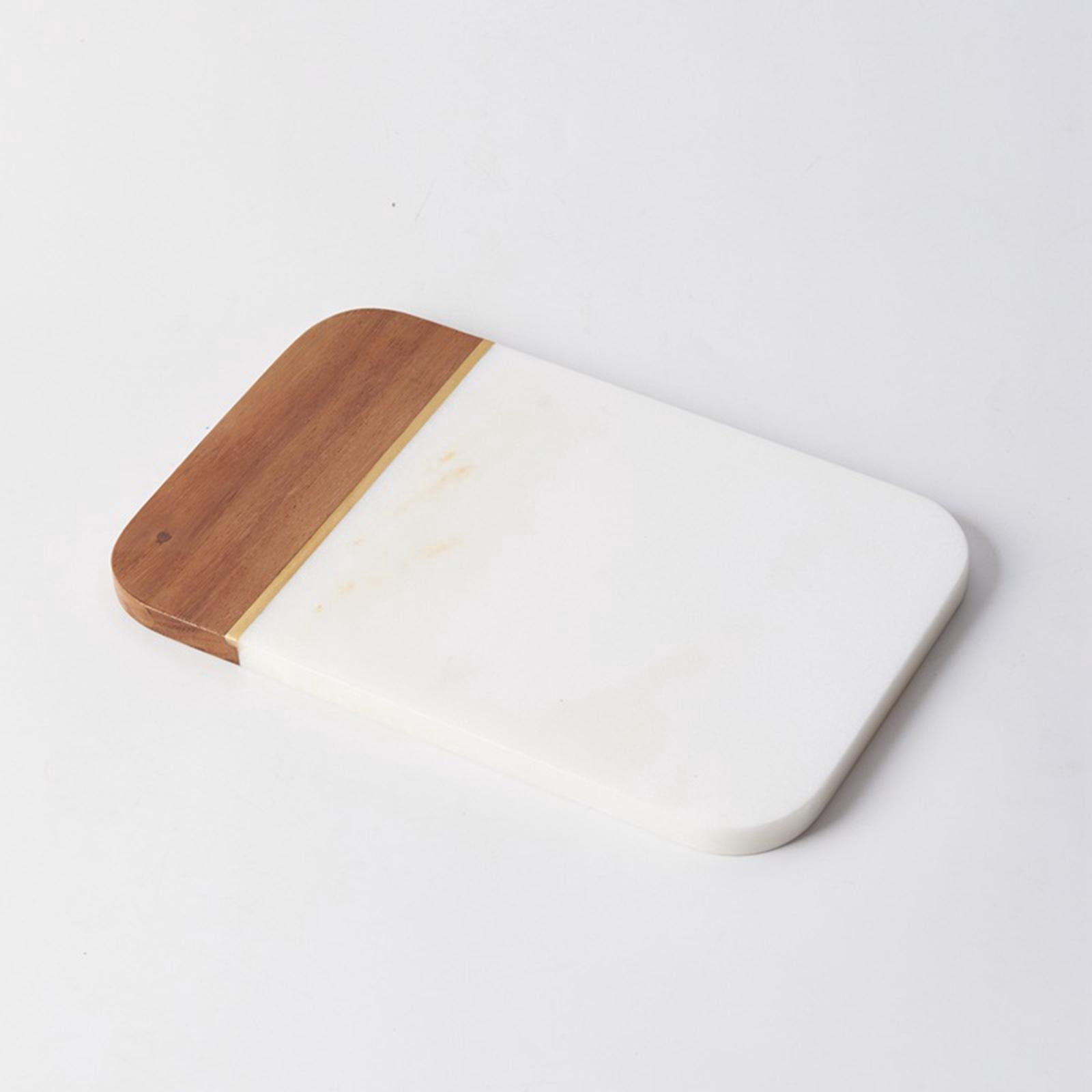TISHITA Breadboard Cutting Board Sturdy Multipurpose Tableware Serving Platter Vegetable Chopping Board for Coffee Shops Hotel Bakery White