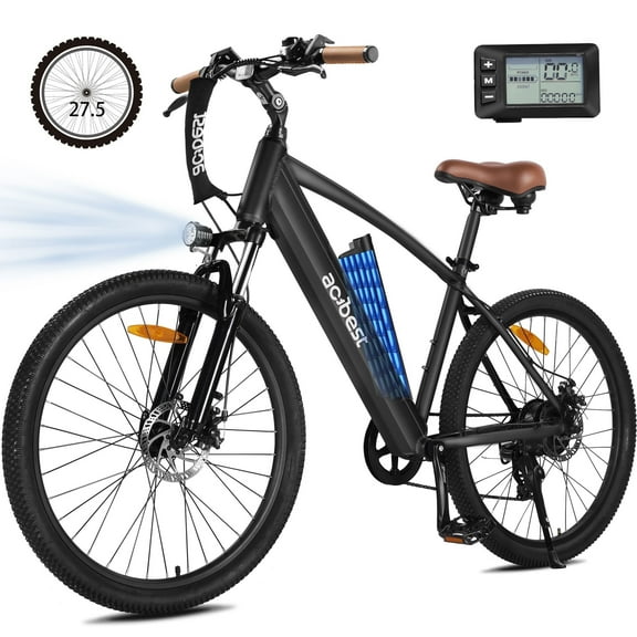 Core Electric Bicycle for Adults - Peak 750W Brushless Motor Ebike,up to 20MPH,27.5X2.1 Tire Step Over Bicycle with 7 Speed, Black