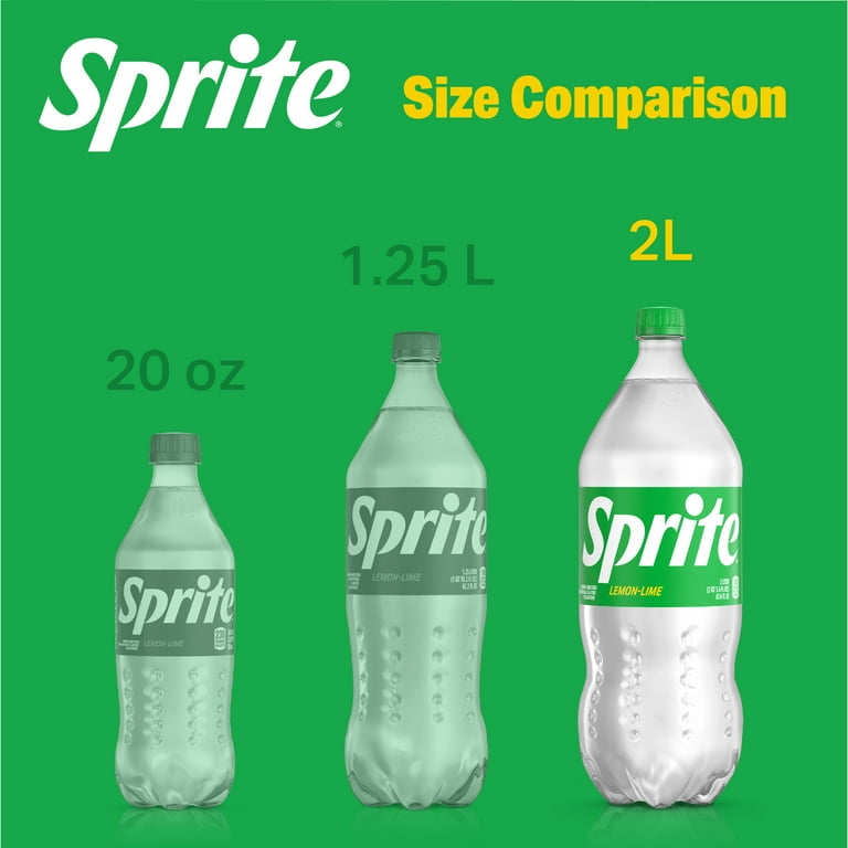 Sprite Lemon Lime Soda, Caffeine-Free 2 Liter Beverage, Refreshing