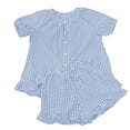 thumbnail image 4 of Ihph7 Short Pajama Set for Women Gingham Pajama Set Cute Pajama Sets for Women Babydoll Pajamas for Women Button Up Pajamas for Women Button Down Pajamas Women Blue XXL, 4 of 4
