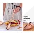 thumbnail image 4 of Large 12" Salad Servers Set Serving Spoon Spork 18/10 Stainless Steel - Rosegold, 4 of 11