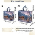 thumbnail image 3 of Corduroy Tote Bag for Women Shoulder Handbags Fashion Ladies Purses Satchel Messenger Bags Beautiful Wooden Chalet M, 3 of 8