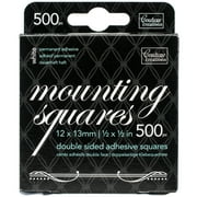 Couture Creations Double-Sided Mounting Squares 500/Pkg-.5"X.5" White, Permanent