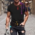 thumbnail image 1 of Qertyioot T-shirt à Manches Courtes Imprimé pour Hommes Col Rond Mode Décontractée Manches Courtes Liquidation, 1 of 5
