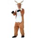 thumbnail image 1 of Full Adult Reindeer Deer Costume Cosplay Purim Christmas Fancy Dress Umorden Velvet Jumpsuit 26-27s, 1 of 5