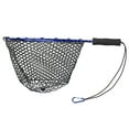 thumbnail image 3 of Fishing Net Soft Silicone Fish Landing Net Aluminium Alloy Pole EVA Handle with Elastic Strap, 3 of 8