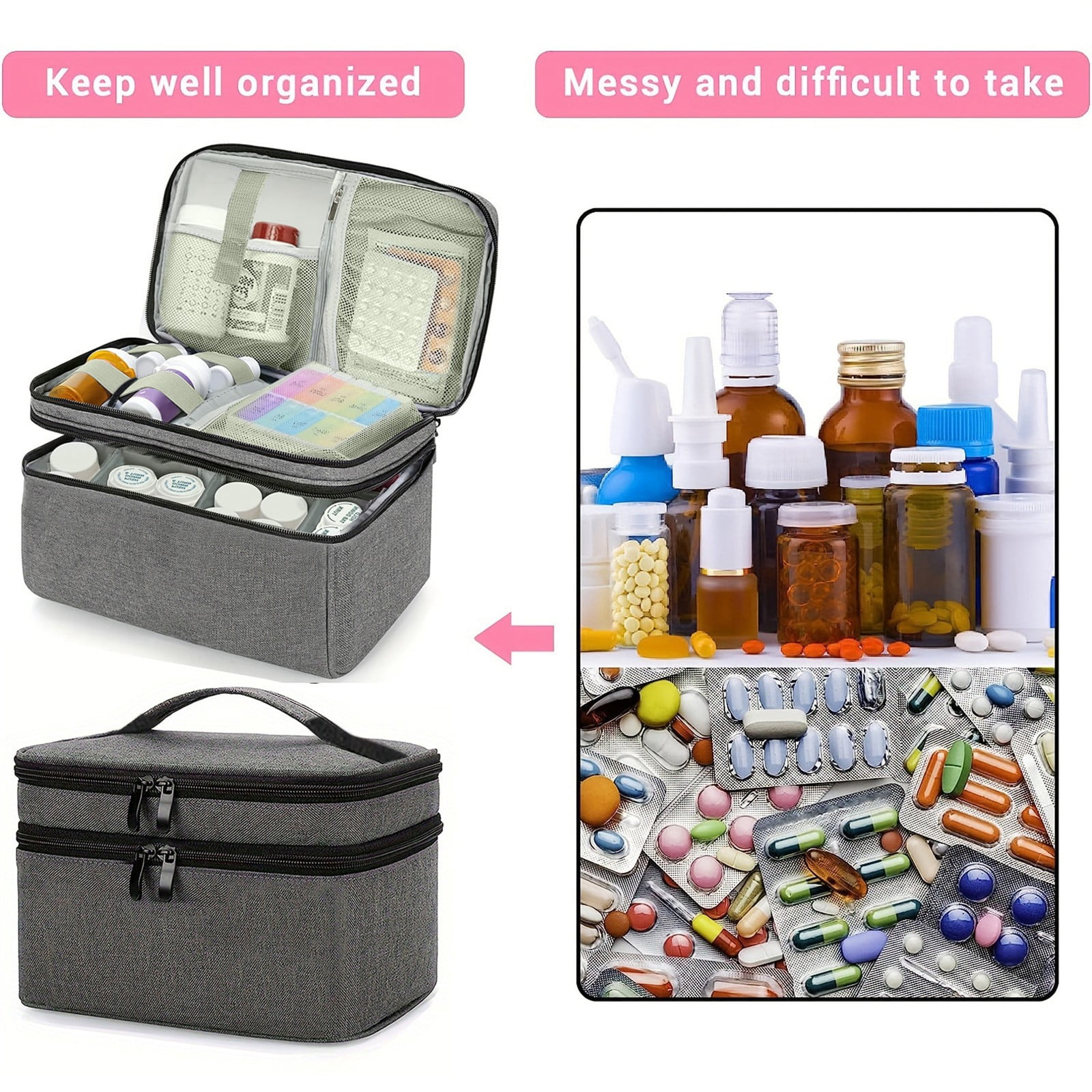 Gnwei Hanging Travel Toiletry Bag for Women and Men, Extra Large Toiletries Bag with Mesh Pockets, Bathroom Cosmetic Bag, Water-resistant Makeup Bag, Holds Full-Size Shampoo