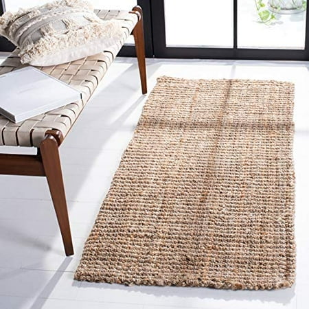 Safavieh Natural Fiber Collection NF447A Handmade Chunky Textured Premium Jute 0.75-inch Thick Accent Rug, 26" x 4, Natural