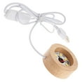 thumbnail image 4 of Wooden LED Light Base for Display with Assorted Colors USB Charging Compact Size, 4 of 9