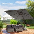 thumbnail image 4 of Parasol Déporté de 10 Pi pour Patio, Parasol Carré pour Patio avec Poignée, 4 of 10