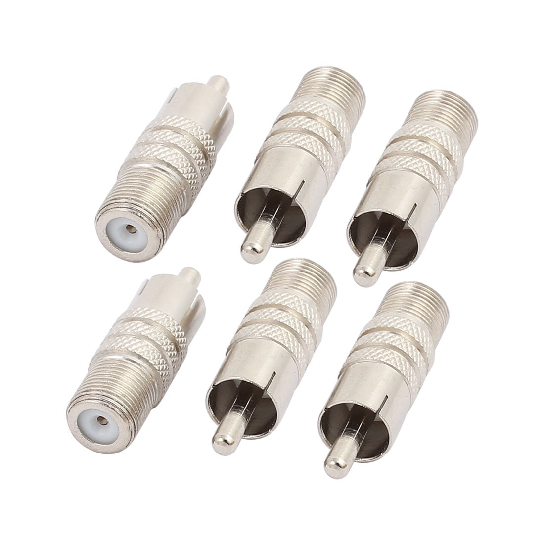 6 Pcs FType Female to RCA Male Straight RF Adapter Connector Coax Jack