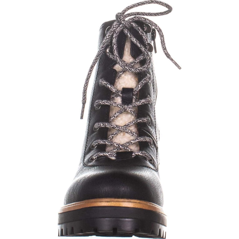 indigo rd. Women’s Black Leather Combat Lace-Up Ankle Boots Rugged Sole Size 10M indigo rd. Jovanie Combat Boots | Belk main image 3