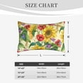 thumbnail image 6 of Naloa Sunflower Cornflower Poppy Pillowcase, Throw Pillowcase, Wrinkle-Free, Stain-Resistant with Hidden Zipper for Bedroom Sofa - 14"x20", 6 of 9