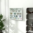 thumbnail image 2 of 5-Tier Wall-Mounted Display Cabinet with Glass Doors and Adjustable Shelves for Collectibles, 2 of 5