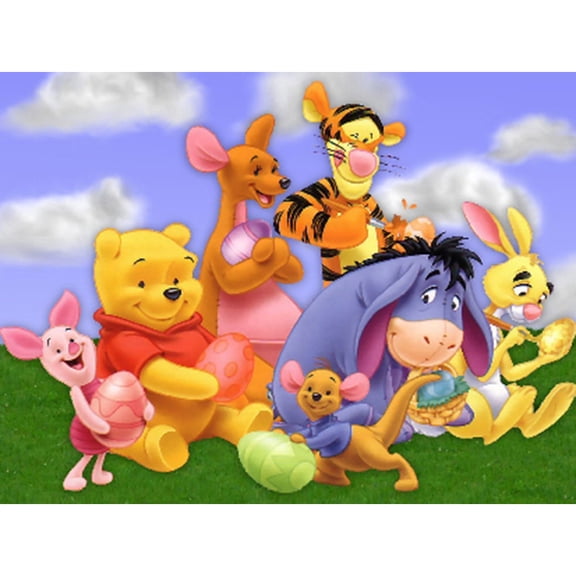 Winnie the Pooh Diamond Art Painting Kit - For Beginners Full Diamond Diamond Dot Painting, Round 5D Diamond Painting Picture Gemstone DIY Adult Crafts 12x16inch