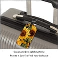 thumbnail image 3 of Square 2Pack PU Leather Sunflower Cruise Luggage Tag with Privacy Cover and Name ID Tag for Travel Handbags Backpacks Luggage Tags, 3 of 6