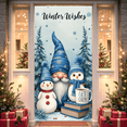 thumbnail image 4 of Decorative Design Winter Wishes Snowman Banner for Holiday Season Indoor Decoration Party Background, 4 of 9