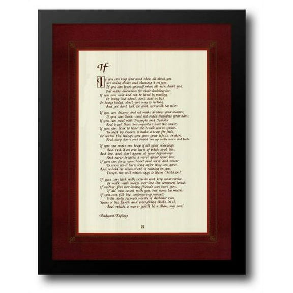 FrameToWall - If 16x20 Framed Art Print by Kipling, Rudyard