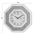 thumbnail image 6 of Modern Octagonal Mirror Wall Clock with Handcrafted Glass - Silent Quartz Movement, Easy Read Roman Numerals, Durable Metal Frame for Living & Bedroom Decor, 6 of 6