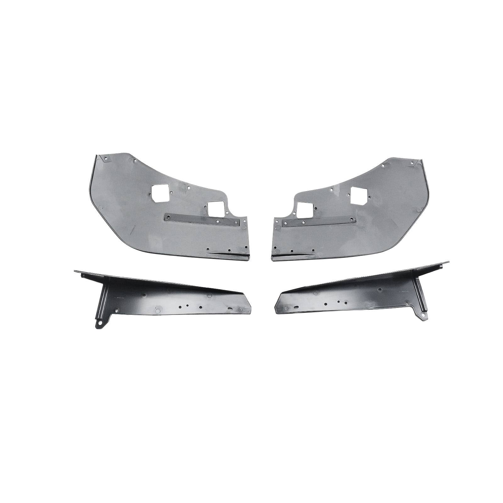 NINTE Front Bumper Corner Winglet for 2015-2021 Ford Mustang GT500 Style Matte Black