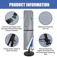 thumbnail image 3 of Neween Patio Umbrella Cover 420D Oxford Fabric Patio Market Umbrella Covers Waterproof with Zip for 10'-14' Offset Umbrella Garden Outdoor Umbrella (Gray), 3 of 7