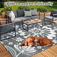 thumbnail image 2 of Alfombra de exterior Ilead, 244 x 305 cm, impermeable, reversible, gris, 2 of 8