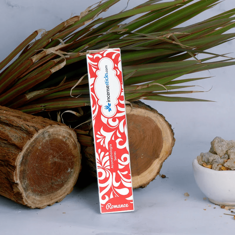 Romance Incense 8" 12 Sticks, 10 Packs, Rose Incense Blend