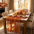 thumbnail image 4 of Cififendec Halloween Boho Tulle Table Runner, 118.11"×35.43", Flowy Sheer Gauze Decorative Table Runner for Spooky Dining Table Halloween Dinner Party, 4 of 6