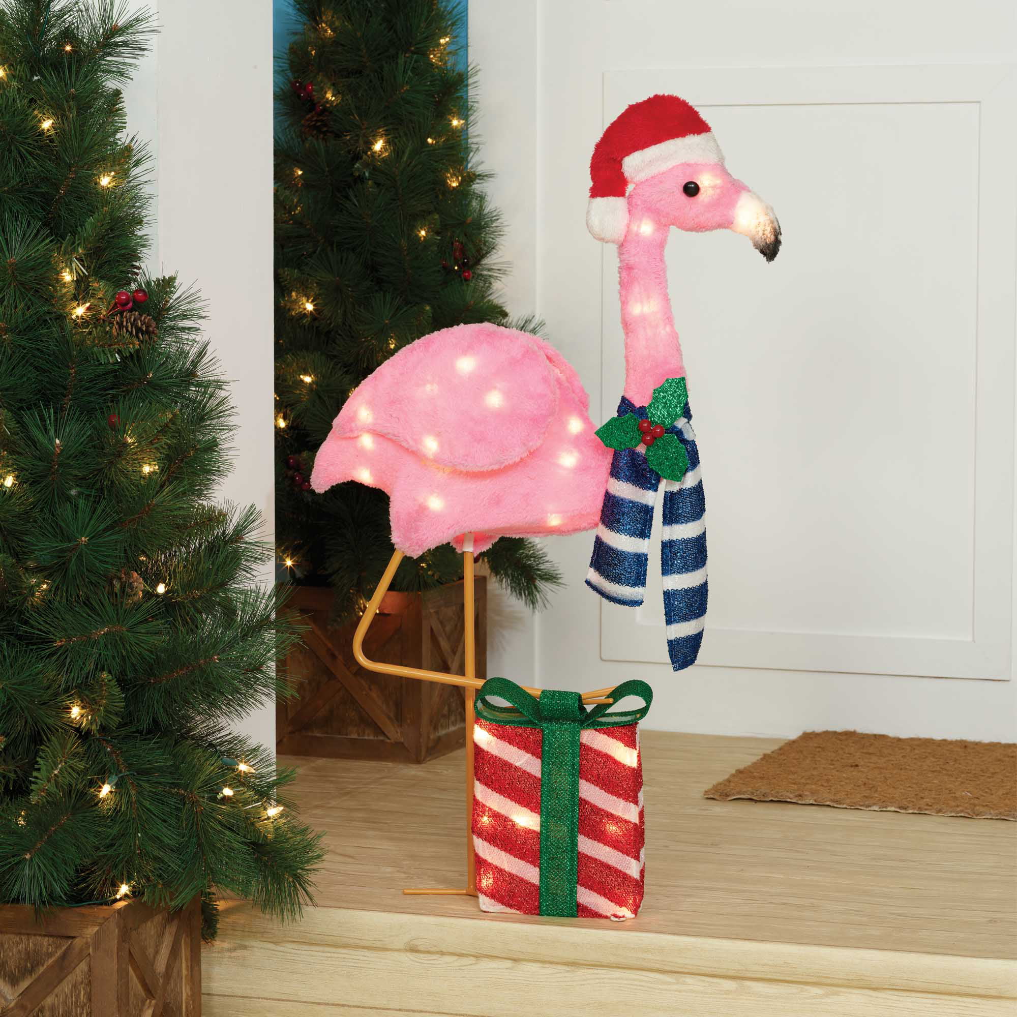 CHRISTMAS Flamingo Tote Bag Christmas DECORATION Christmas Present Retro Vintage