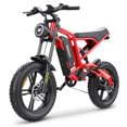 thumbnail image 4 of Hidoes B6 700W Electric Bike for Adults,20''×4.0" Fat Tire Electric Bicycle 48V 15.6Ah Removable Battery Max Range 38 Miles & 20 MPH for Urban Commuters, Dual Suspension E-Bike, 4 of 25
