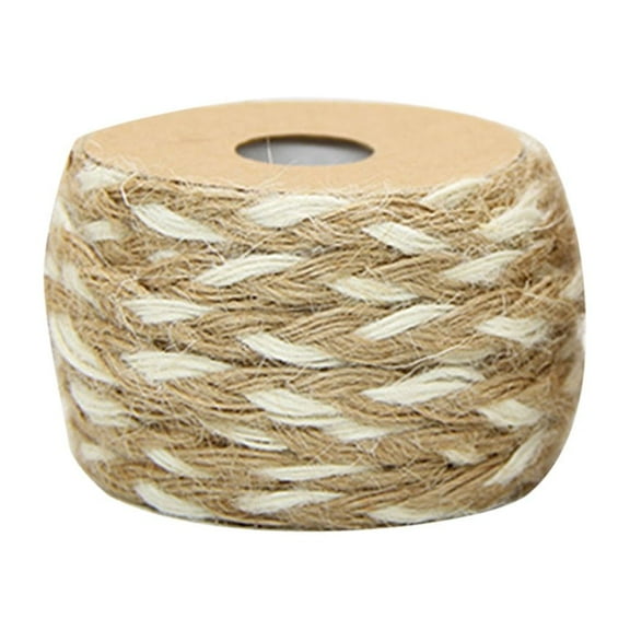 ✪ 5m Double Color Natural Jute Twine Rope String Cord DIY Craft Burlap Scrapbook