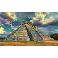 thumbnail image 2 of Gavidia, Pedro 24x16 Black Ornate Wood Framed with Double Matting Museum Art Print Titled - Yucatan Mexico Chichen Itza, 2 of 4