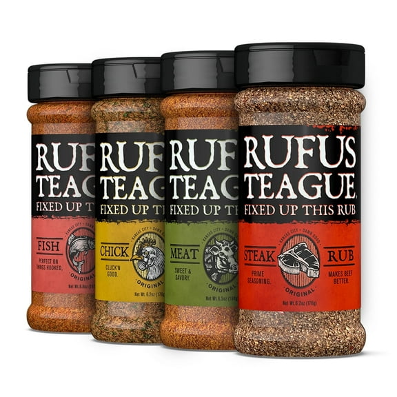 Rufus Teague - Dry Rub Variety 4 Pack - Seasonings for all meats and veggies