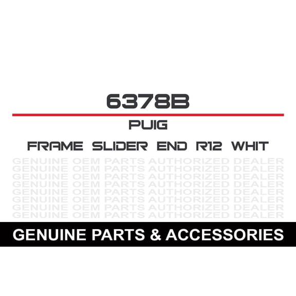 Puig 6378B Rubber End Protectors for R12 Crash Pads - White