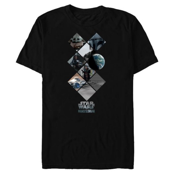 Star Wars The Mandalorian Season 3 Grogu A New Quest Begins - Short Sleeve Blended T-Shirt for Adults - Customized-Black