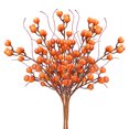 thumbnail image 2 of La entrega en almacén es difícil de doblar dentro de los 45 cm 1 paquete de naranja Rama de baya simulada 4 tenedores de fruta feliz Arreglo floral decorativo de Navidad y ANGGREK  Otros, 2 of 8
