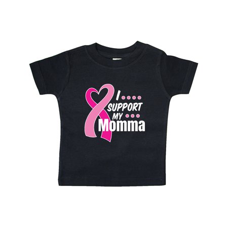 

Inktastic Breast Cancer Awareness I Support My Momma with Pink Ribbon Gift Baby Boy or Baby Girl T-Shirt