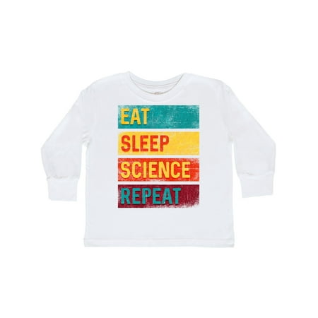 

Inktastic Scientist Chemist Eat Sleep Science Repeat Gift Toddler Boy or Toddler Girl Long Sleeve T-Shirt
