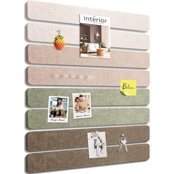 XIBUFE Small Cork Bulletin Board Tiles,Felt Wall Decor and Office Desk Accessories for Vision,Message Center,Picture and Prayer Board,Dorm,Room,Home Office Essentials and Organization(Linen Dusk)