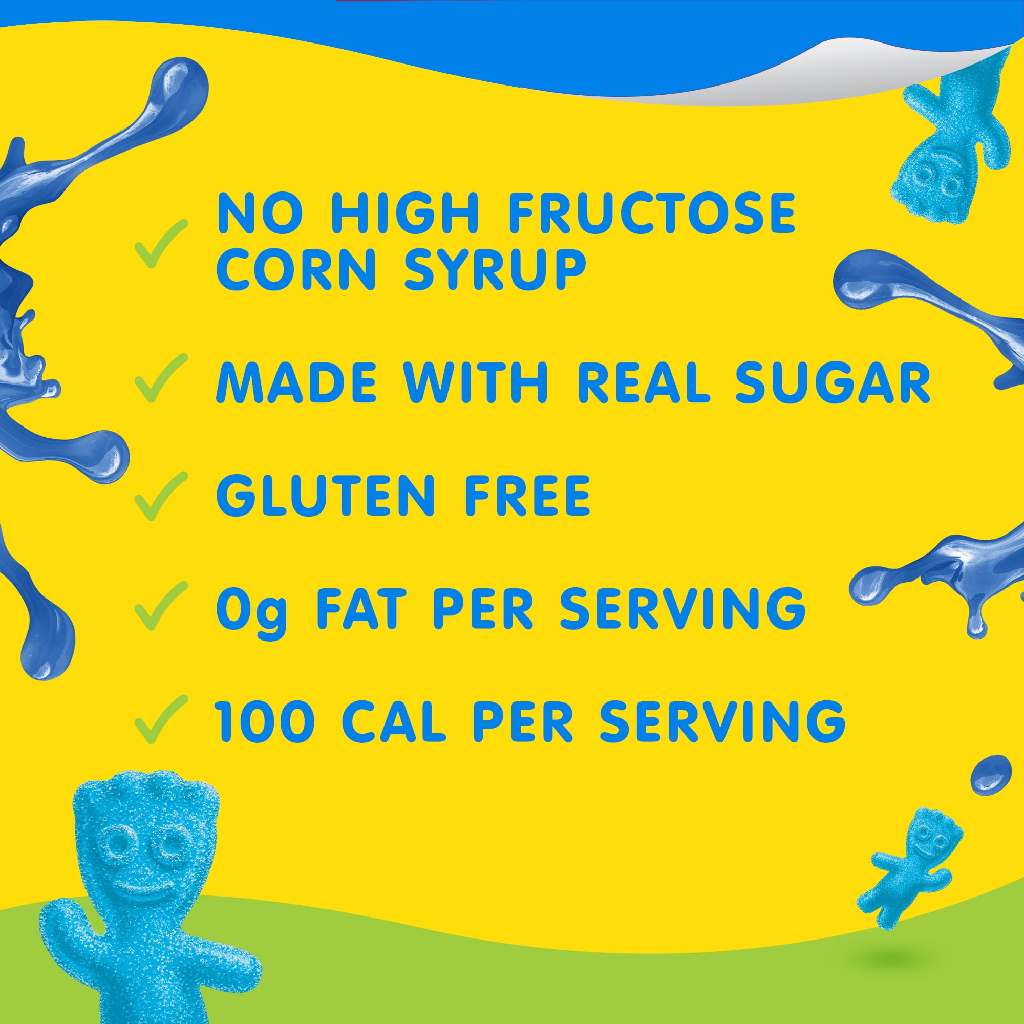 (4 pack) Snack Pack SOUR PATCH KIDS BLUE RASPBERRY Flavored Juicy Gels, 6 Count Snack Cups